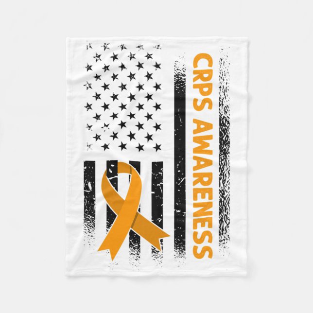 American Flag Crps Awareness 1  Fleece Blanket (Front)