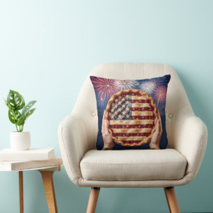 American Flag Crust on a Cherry Pie Cushion
