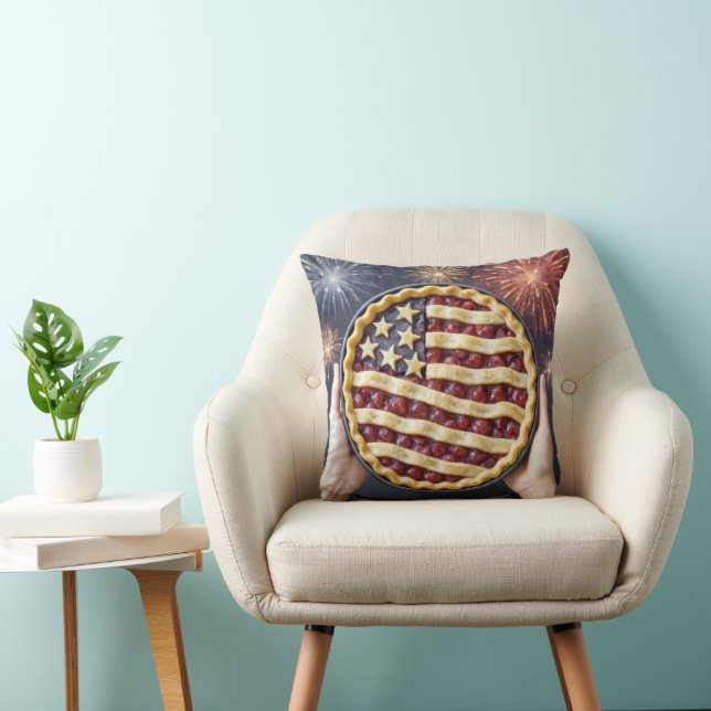 American Flag Crust on a Cherry Pie Cushion (Chair)