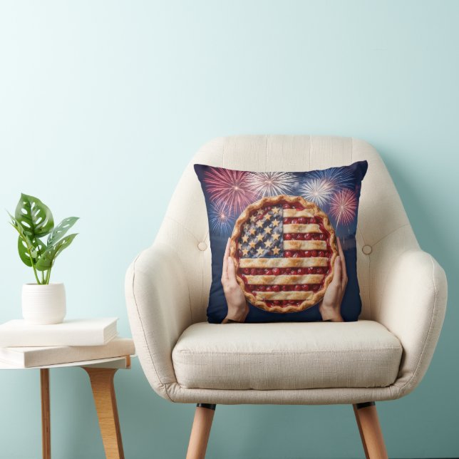 American Flag Crust on a Cherry Pie Cushion (Chair)