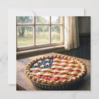 American Flag Crust On Homemade Pie