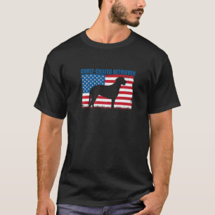 American Flag Curly-Coated Retriever Premium T-Shirt
