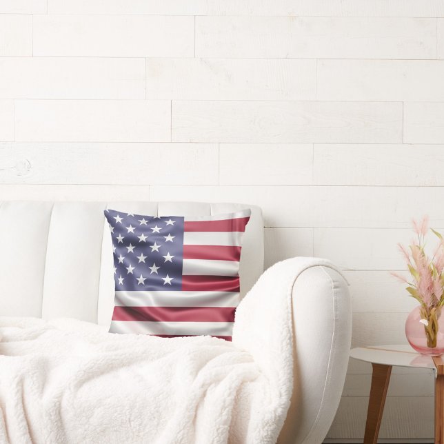 American Flag Cushion (America Flag Throw Pillow!)