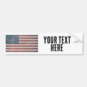 AMERICAN FLAG custom 2024 Bumper Sticker