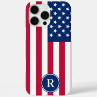 American Flag Custom Monogram