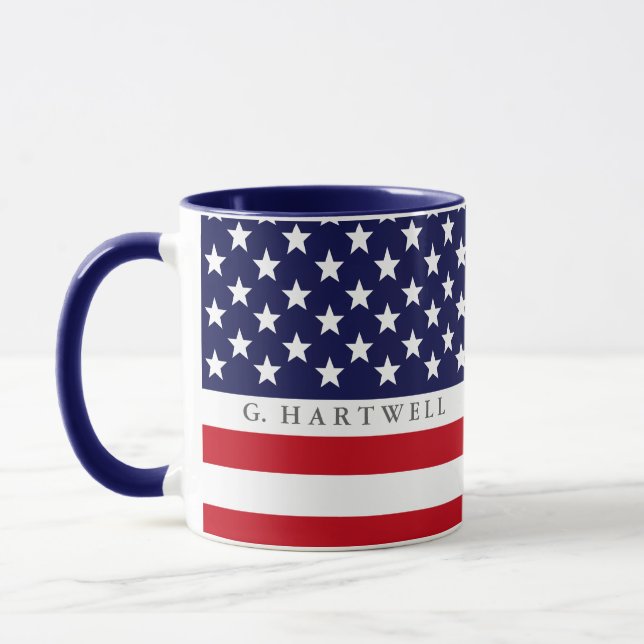 American Flag Custom Mug (Left)