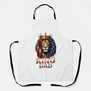 American Flag Dad Lion Apron