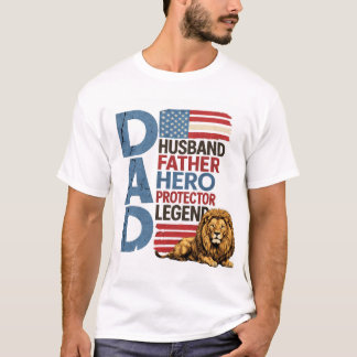 American flag Dad Lion Patriotic t-shirt