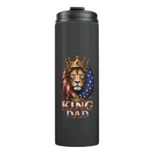 American Flag Dad Lion Thermal Tumbler