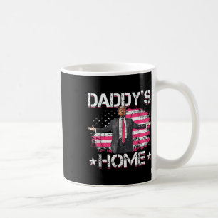 American Flag Daddys Home Trump 2024 Patriotic Coffee Mug