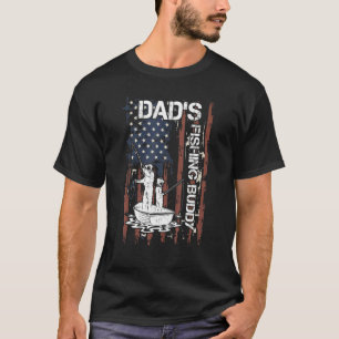 American Flag Dadu2019s Fishing Buddy Dad And Son T-Shirt