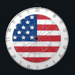 “American Flag” Dart Board<br><div class="desc">“American Flag” Dart Board Created by InkyArt Size: ProfiledInk Dart Board Bull's-eye! Create the perfect custom dart board. Featuring vibrant color printing, this regulation size dart board is easily customized with your images, text, and designs for a great gift or the perfect addition to your game room. Made to your...</div>