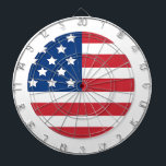 “American Flag” Dart Board<br><div class="desc">“American Flag” Dart Board Created by InkyArt Size: ProfiledInk Dart Board Bull's-eye! Create the perfect custom dart board. Featuring vibrant color printing, this regulation size dart board is easily customized with your images, text, and designs for a great gift or the perfect addition to your game room. Made to your...</div>