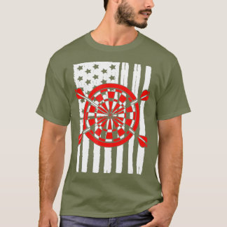 American Flag Dart Lover Theme Graphic Design T-Shirt