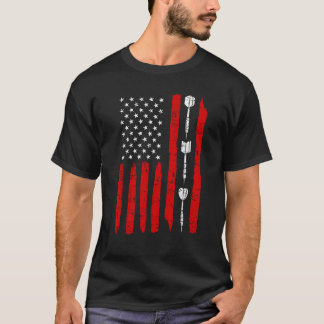 American Flag Darts Sports 4th of July Awesome USA T-Shirt