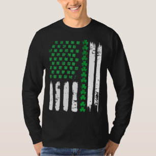 American Flag DayShamrock USA Flag St Patick s day T-Shirt