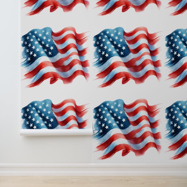 American Flag Decor Wallpaper (Application)