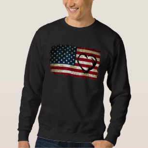 American Flag Deer Hunting Fish Hunter Boyfriend Sweatshirt