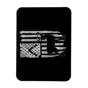 American Flag Deer Hunting Patriotic Hunter Men Wo Magnet
