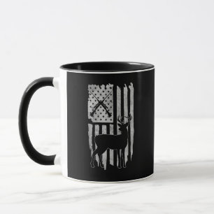 American Flag Deer Hunting Patriotic Hunter Men Wo Mug