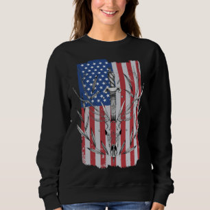 American Flag Deer Hunting Sweatshirt