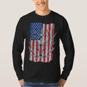 American Flag Deer Hunting T-Shirt
