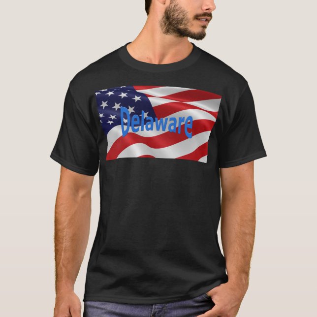 American Flag Delaware T-Shirt (Front)