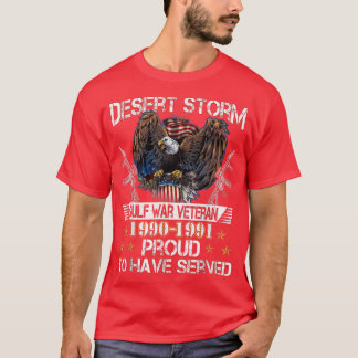 American Flag Desert Storm Veteran Proud Veterans  T-Shirt