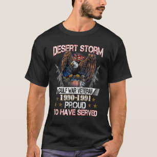 American Flag Desert Storm Veteran Proud Veterans  T-Shirt