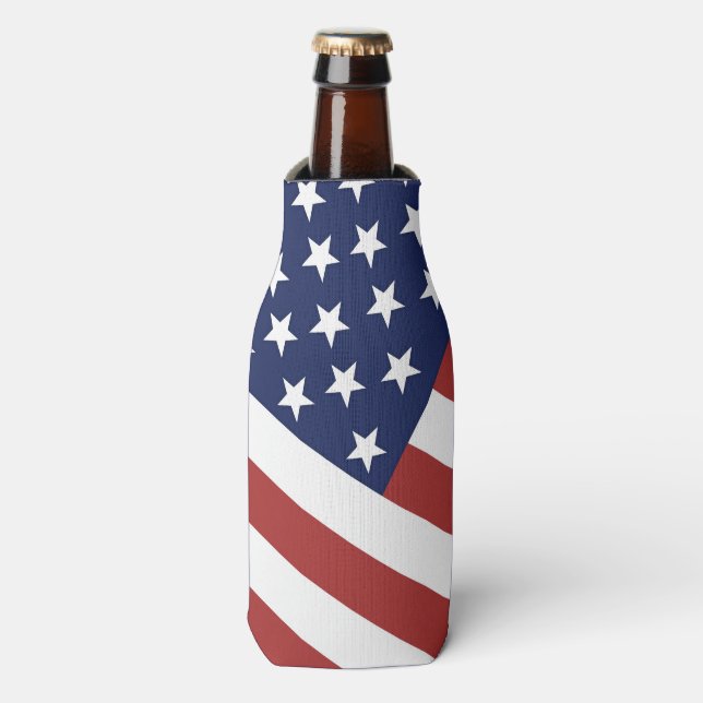 American Flag Design. Bottle Cooler (Bottle Front)