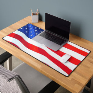 American Flag Design Desk Mat