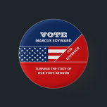 American Flag Design, Political Campaign Advert 3 Cm Round Badge<br><div class="desc">American Flag Design,  Political Campaign Advertising Badge by The Business Card Store.</div>