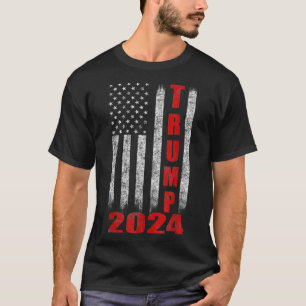American Flag Design Trump 2024 T-Shirt