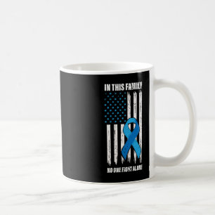 American Flag Diabetes Support Type 1 Blue Ribbon Coffee Mug