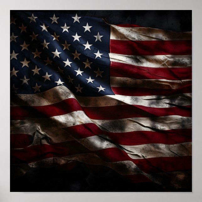 American flag digital print (Front)