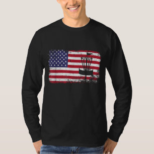 american flag disc golf usa flag disc golf T-Shirt