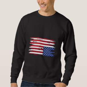 american flag distress upside down patriotic USA 4 Sweatshirt