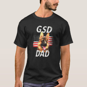 American Flag Distressed German Shepherd T-Shirt