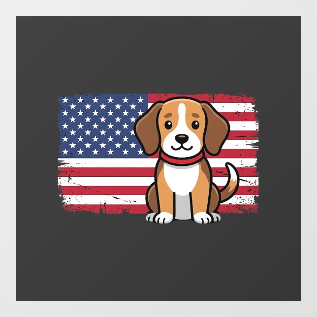 American Flag Dog Patriotic Vector (Sheet)