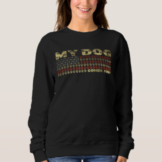 American Flag Dog Paw Patriotic  Dog  Quote 1 Sweatshirt