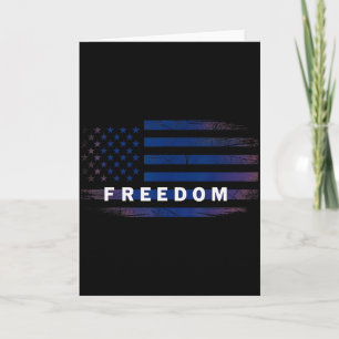 American Flag Dom  Card
