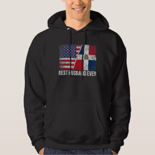 American Flag Dominican Republic Flag Best Husband Hoodie