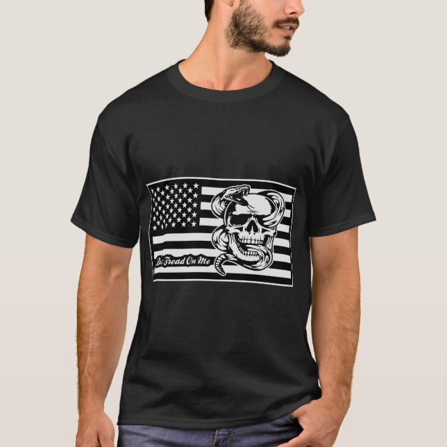 American Flag Don’t Tread On Me © FB @   T-Shirt (Front)
