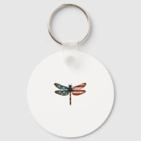 American Flag Dragonfly Patriotic 4th of July Red 
