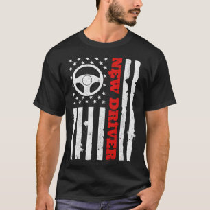 American Flag Driver s License USA Driving Teen Ne T-Shirt