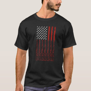 American Flag Duck Hunting  Ducks Hunters Vintage T-Shirt