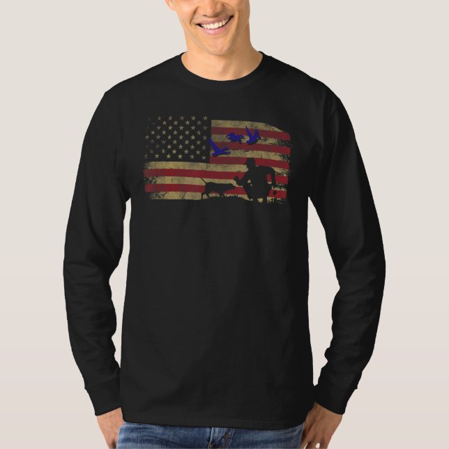 American Flag Duck Hunting T-Shirt (Front)