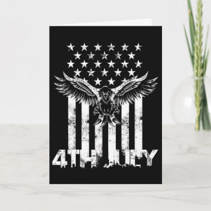 American Flag Eagle 4th Of July Independence Day P Card