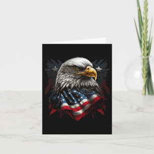 American Flag Eagle 4th Of July Independence Day P Card