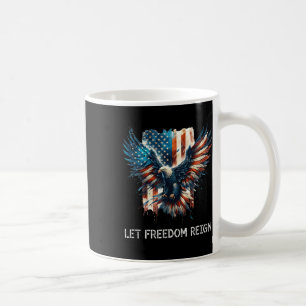 American Flag Eagle 4th Of July Shirt Let Freedom  Coffee Mug